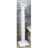 A Continental painted carved wood column, height 131cm