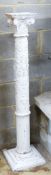 A Continental painted carved wood column, height 131cm