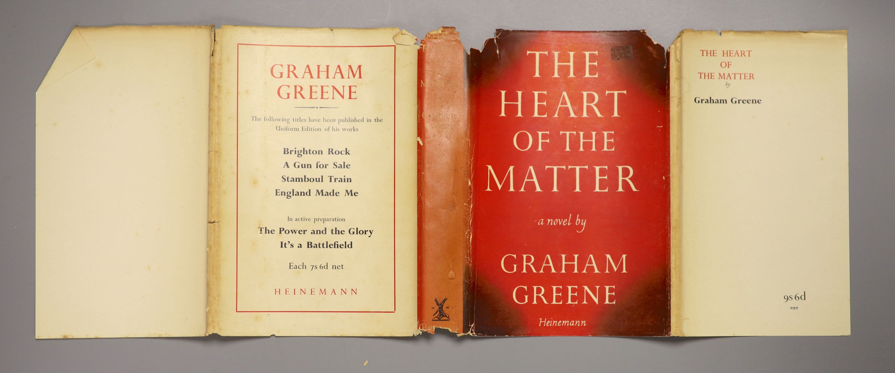 ° Greene, Graham - The Heart of the Matter, 1st edition, original blue cloth, in unclipped d/j - Image 2 of 4