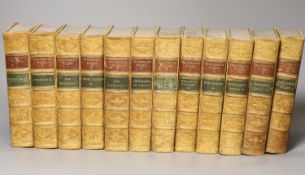 ° Thackeray, William, Makepeace - The Works, 12 vols, 8vo, calf, Smith, Elder & Co., London, 1871