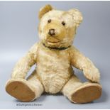 A rare Steiff teddy bear in good condition, thick blonde mohair, c.1930s