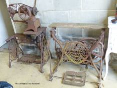 Bradbury & Co. Industrial shoe repairer and a Singer industrial sewing machine.