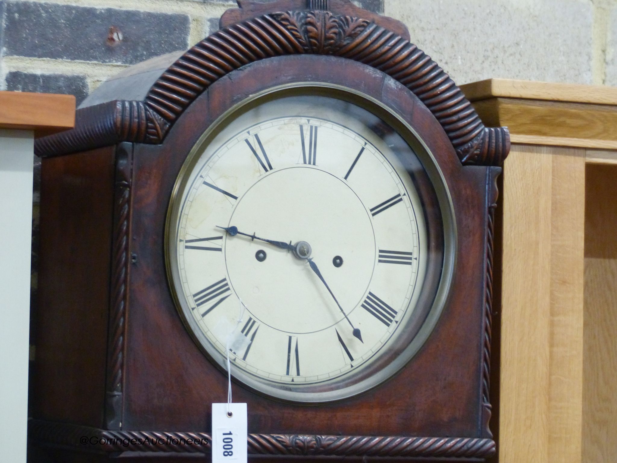 A Regency mahogany eight day longcase clock, height 202cm - Image 2 of 4