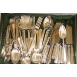 A Mappin & Webb silver plated part canteen of cutlery