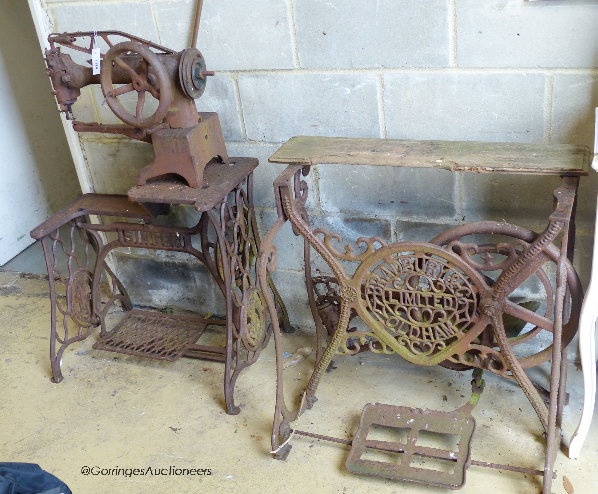 Bradbury & Co. Industrial shoe repairer and a Singer industrial sewing machine. - Image 2 of 2