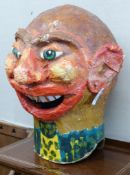 A papier mache head, H-62cm.