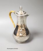 A George III silver baluster hot water pot, John Parker & Edward Wakelin, London, 1769, height