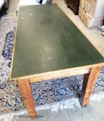 A 20th century RAF rectangular fruitwood plan table, marked GR V1, P1 Cambridge 1937 on underside,