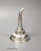 A George III silver wine funnel, by Thomas Meriton?, London, 1800, 13.5cm, 103 grams (split),no