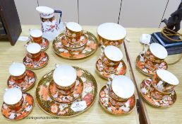 A quantity of Crown Derby Imari pattern No. 2444 tea and coffee wares,