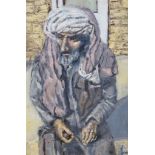 Jay Mahony, oil on board, Study of an Arab, signed, 22 x 14cm