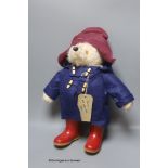 Gabrielle Designs Paddington in mint condition with Dunlop boots, 18 inches