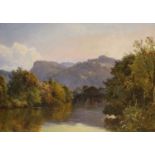 Alfred de Breanski (1877-1957), oil on canvas, River landscape, signed, 40 x 55cm