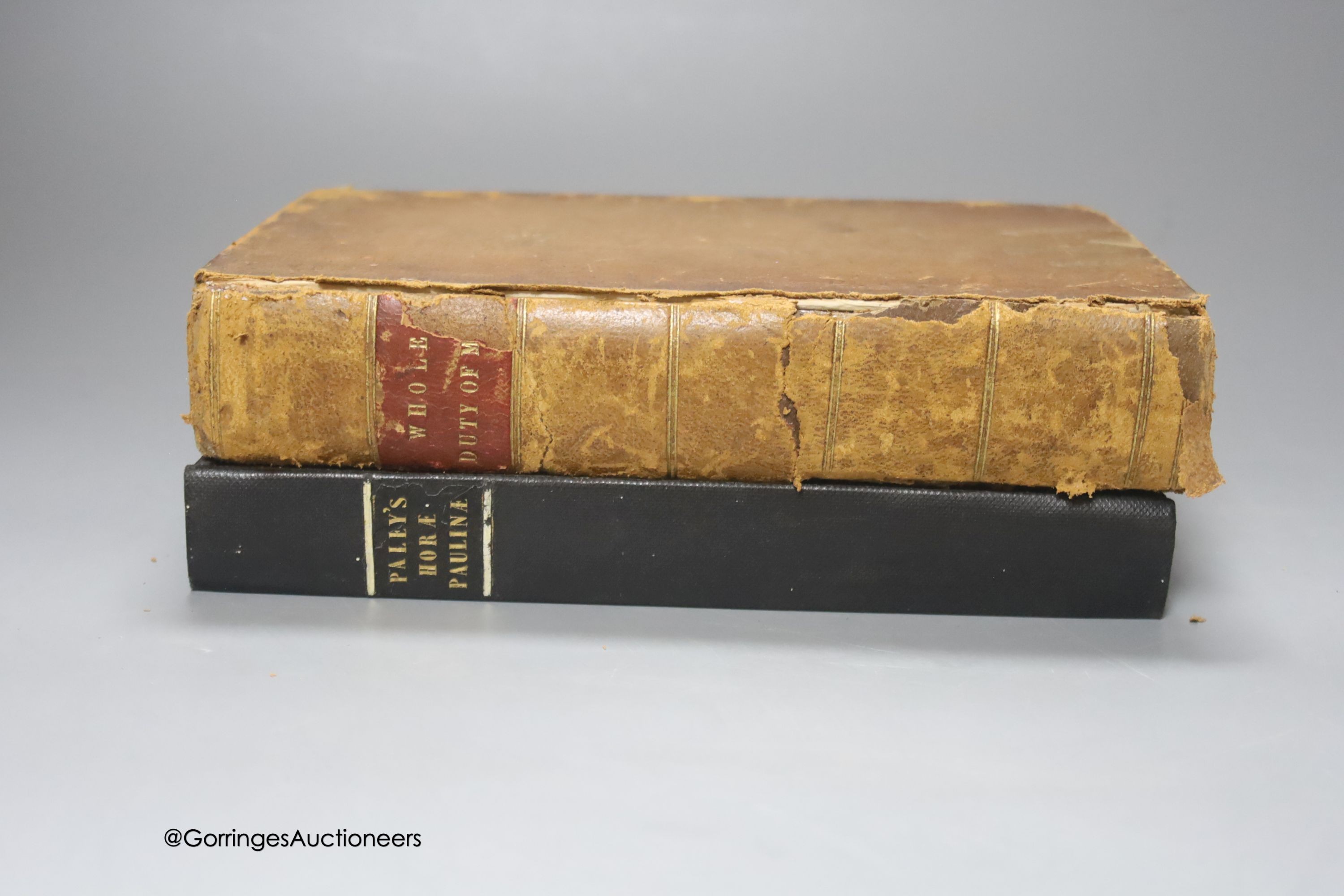 ° A collection of leather bound books, including The Truth of The Scripture 1808 to follow The Whole - Image 2 of 10
