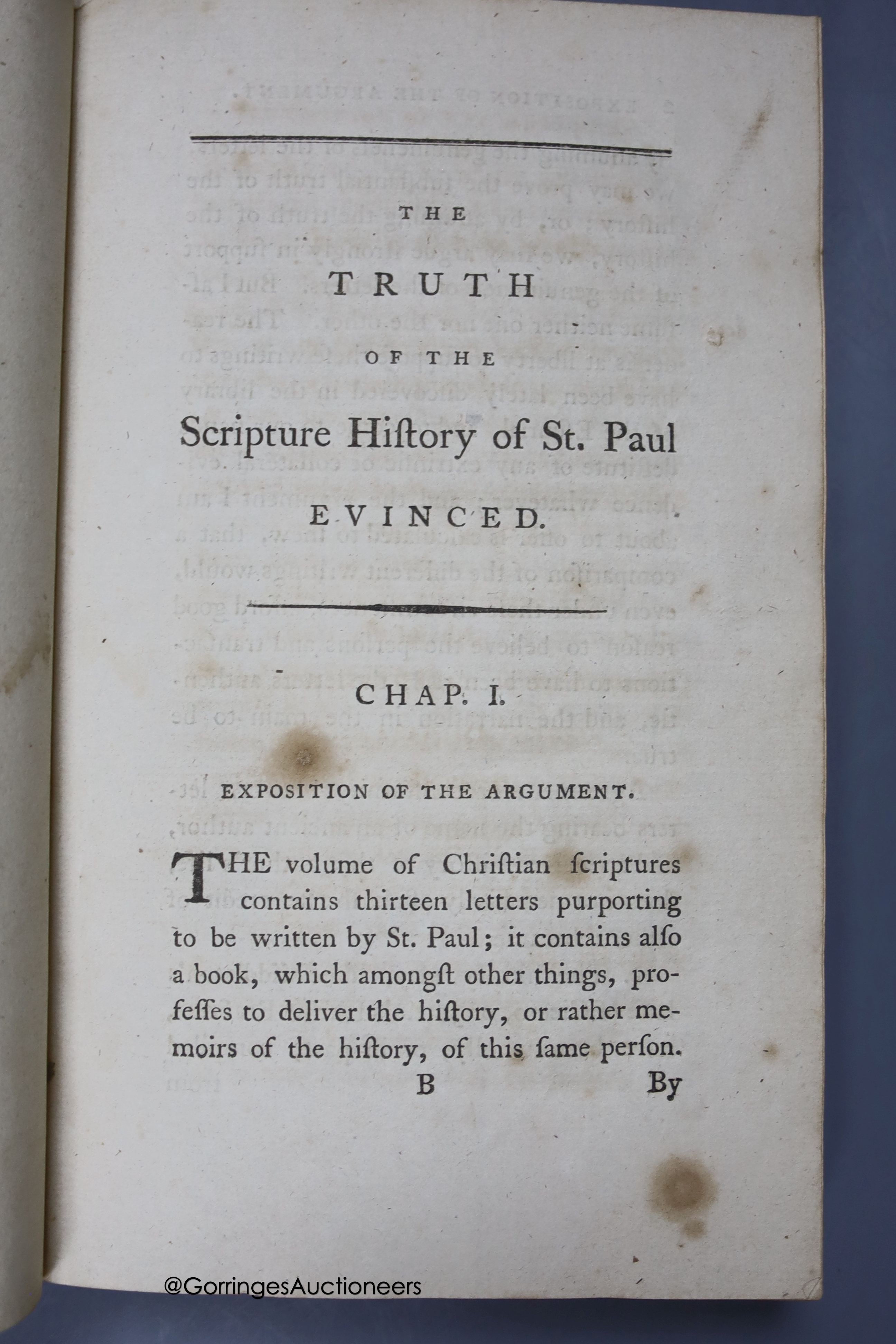 ° A collection of leather bound books, including The Truth of The Scripture 1808 to follow The Whole - Image 6 of 10