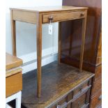 A mid century design teak side table, width 68cm, depth 36cm, height 71cm