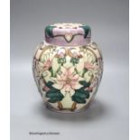 A Moorcroft floral ginger jar, Moorcroft Collectors Club 2017, signed by Nicola Slaney, height 20cm