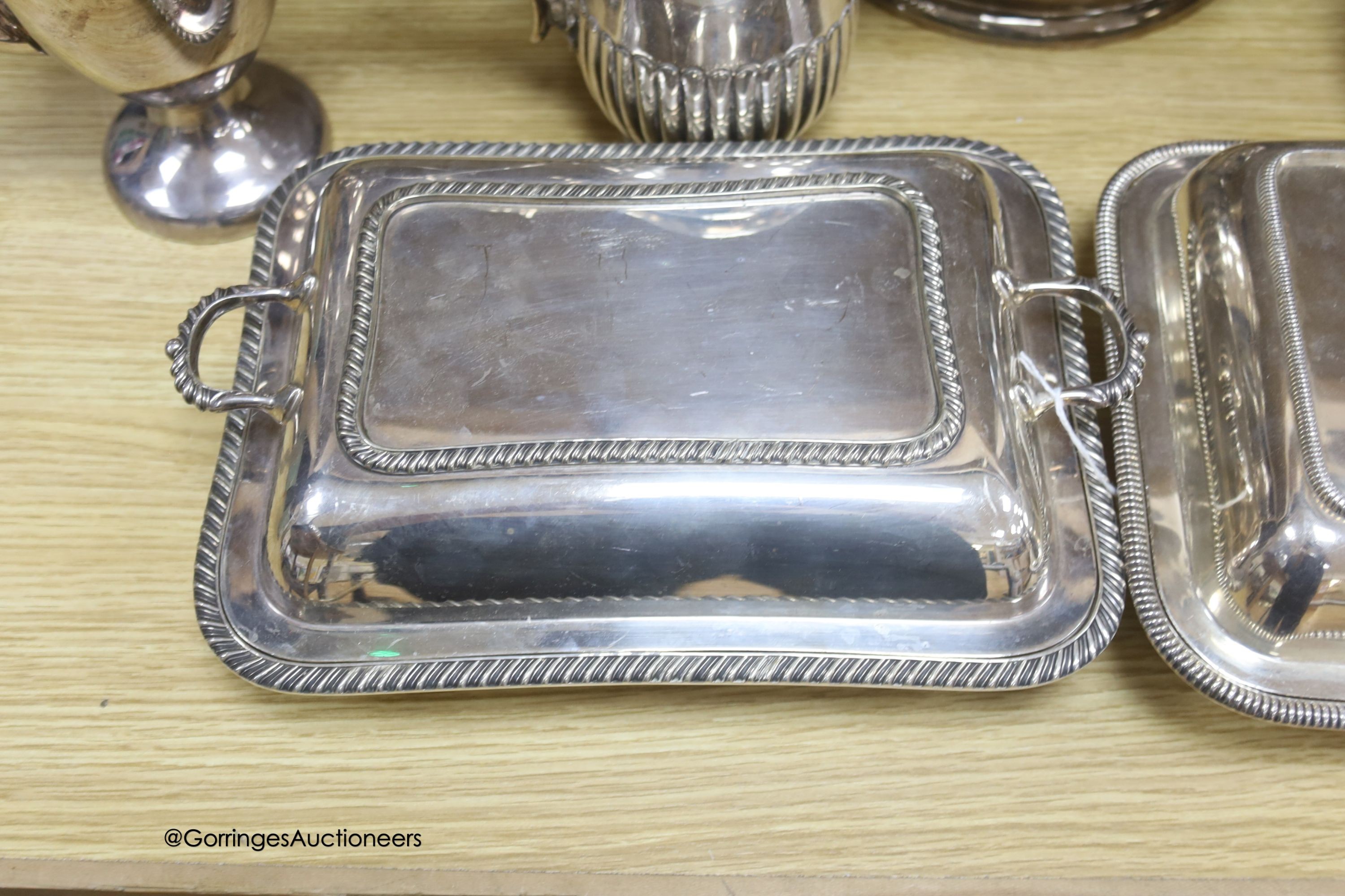 A group of Victorian and later plated ware - Image 2 of 6