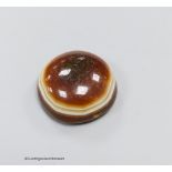 A cased agate pendant