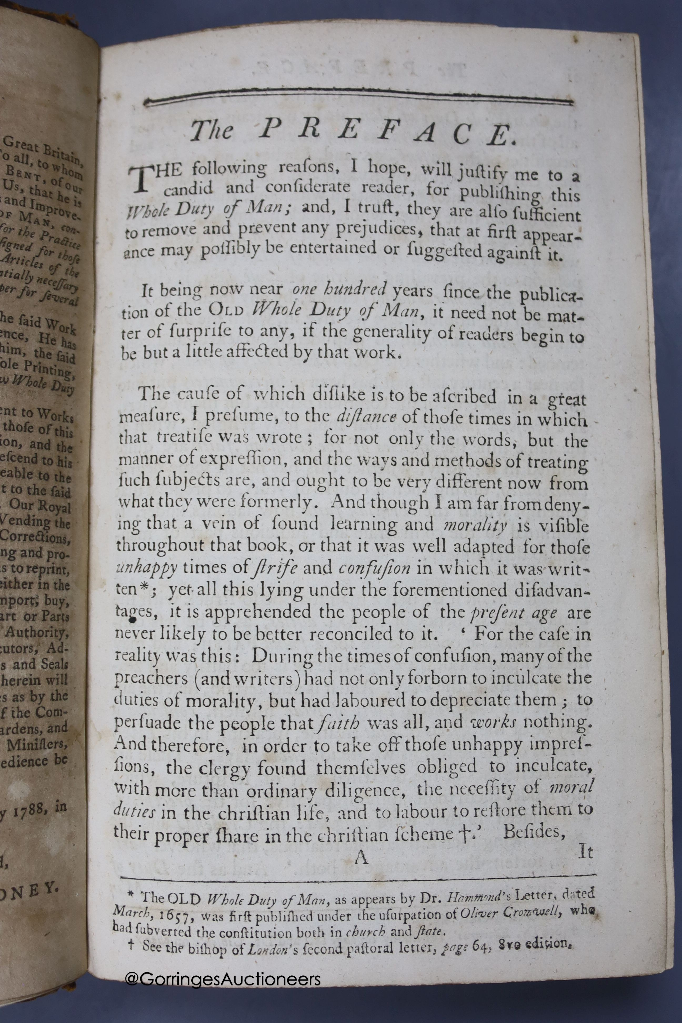 ° A collection of leather bound books, including The Truth of The Scripture 1808 to follow The Whole - Image 4 of 10