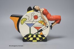 A Lorna Bailey Art Deco style figural teapot, 204/350, height 20cm