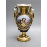 A 19th century Paris porcelain vase, painted with Marie Therese, height 30cm