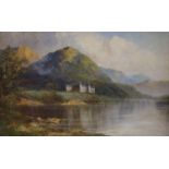 W. Richards (F.E.Jamieson), oil on canvas, Trossach Hotel, Loch Achray, signed, 40 x 60cm