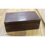 An Edwards Manufacturer to the The King brass bound mahogany writing slope