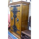 A Korean elm safe / cupboard, width 111cm, depth 56cm, height 183cm