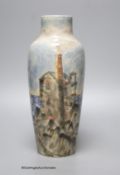 A Cobridge 'Cornish tin mines' vase, 60/150, height 28cm
