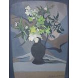 Winifred McKenzie, oil on canvas, still life of flowers in vase50 x 40cm