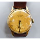 A gentleman’s 9ct gold Ulisse Nardin wrist watch