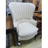 A George III armchair, width 70cm, depth 64cm, height 118cm