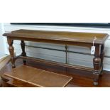 A Howard & Sons oak bench, length 122cm, depth 36cm, height 47cm