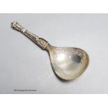 A Norwegian 830 standard silver baptism spoon, by Marius Hammer dated 1887, 2oz., 15cm