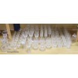 A collection of clear cut drinking glasses