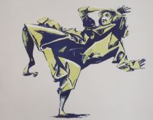 F. McWilliam, limited edition print, Martial Artist, signed in pencil, 45/90, overall 56 x 76cm