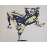 F. McWilliam, limited edition print, Martial Artist, signed in pencil, 45/90, overall 56 x 76cm