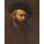 19th century English School after Rembrandt, oil on canvas, Self portrait, 53 x 43cm