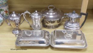 A group of Victorian and later plated ware