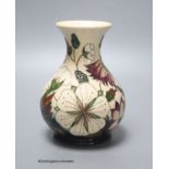 A Moorcroft vase in the Bramble Revisited design by Alicia Amison, shape M1/6, height 15cm