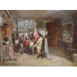 George Washington Brownlow (1835-1876), oil on canvas, 'Number 1, the interior of the cottage in
