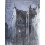Herbert Railton (1857-1910), ink and watercolour, 'The Haunted Chambers in Clifford's Inn', signed,