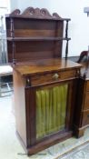 A Regency mahogany chiffonier, of narrow proportions, width 65cm, depth 40cm, height 146cm