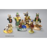 Seven Royal Doulton Bunnykins figures, tallest 13cm