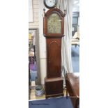 A George III mahogany eight day longcase clock, height 220cm