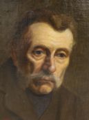 J.H. de Groot (19th C.), oil on canvas laid on board, Portrait of a gentleman, signed, 39 x 30cm
