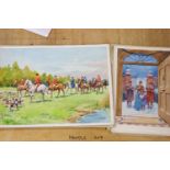 John Savile Lumley (1876-1960), a group of watercolour drawings, including a set of three hunting