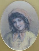 Charlotte Mount Brock Schreiber, R.C.A, (1834-1922), pastel, Portrait of a young woman, 22 x 29cm,