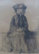 Frances Dodd (1874-1949), charcoal drawing, Portrait study of a woman, J.S. Maas & Co 1967